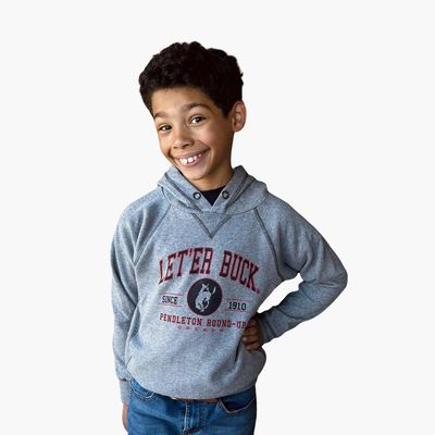 Youth Pendleton Round-Up Gray Walkup Hoodie