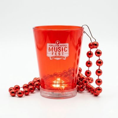 Pendleton Whisky Music Fest Light Up Shot Glass Necklace