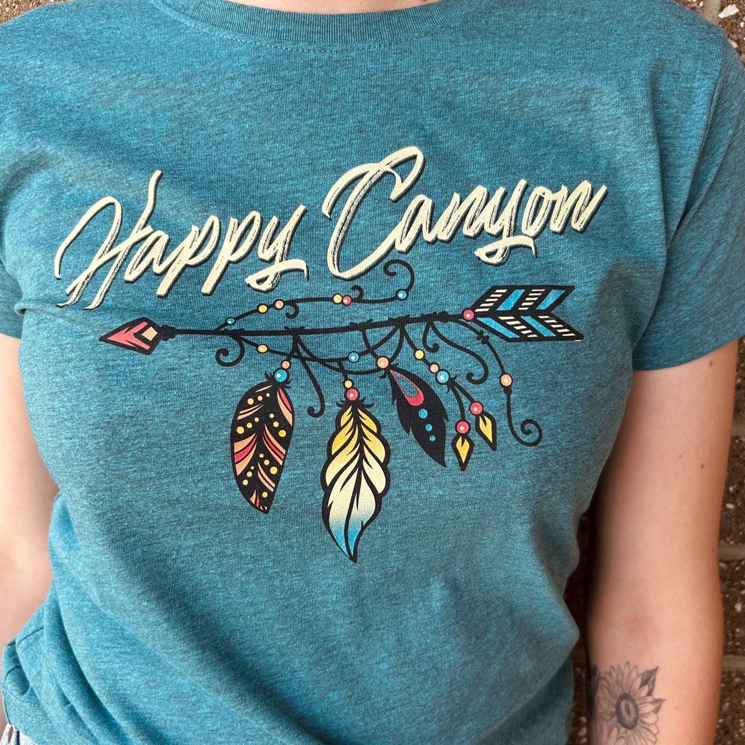 Ladies Happy Canyon Feather Tee, size: S