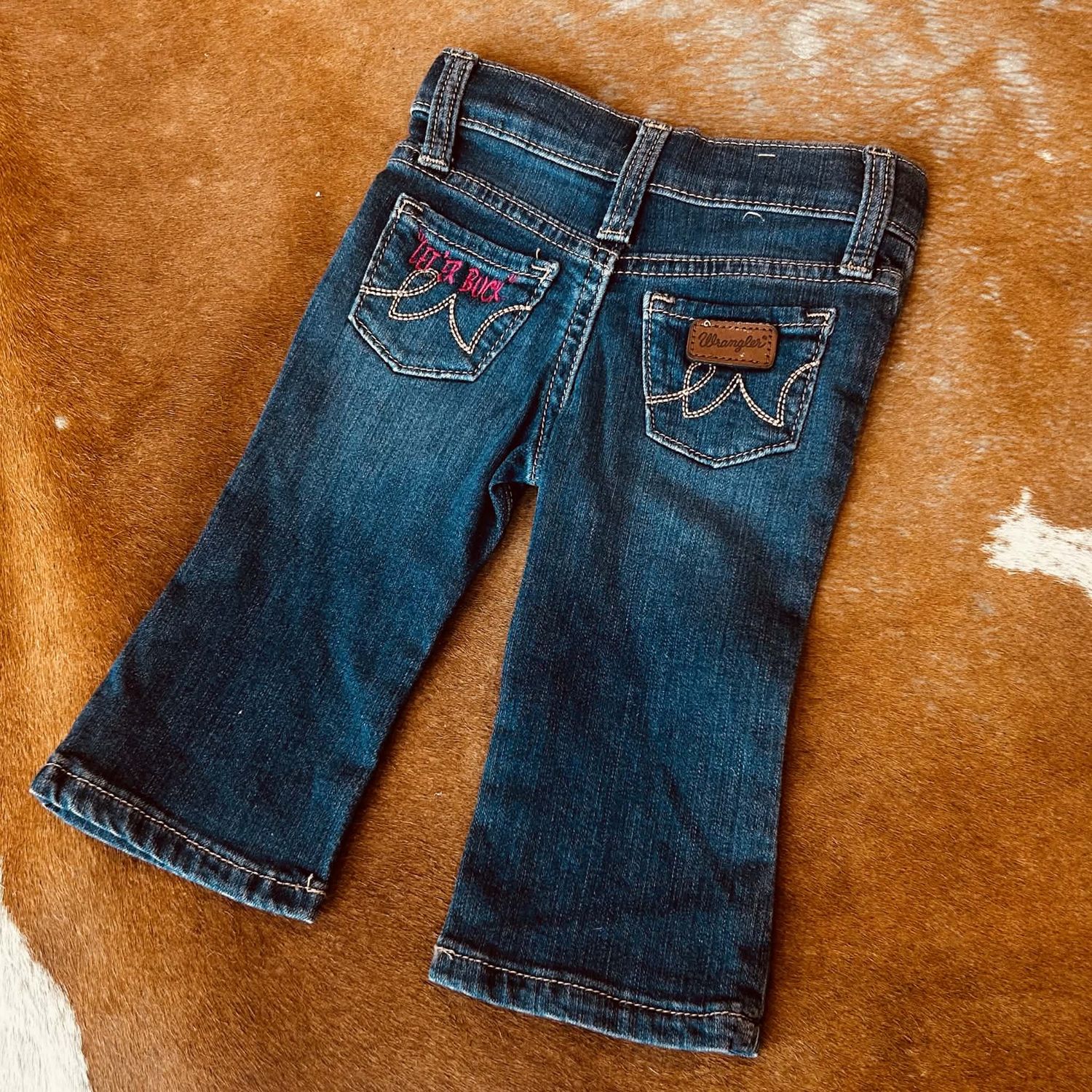 Infant Girl Wrangler Pendleton Round-Up Jeans