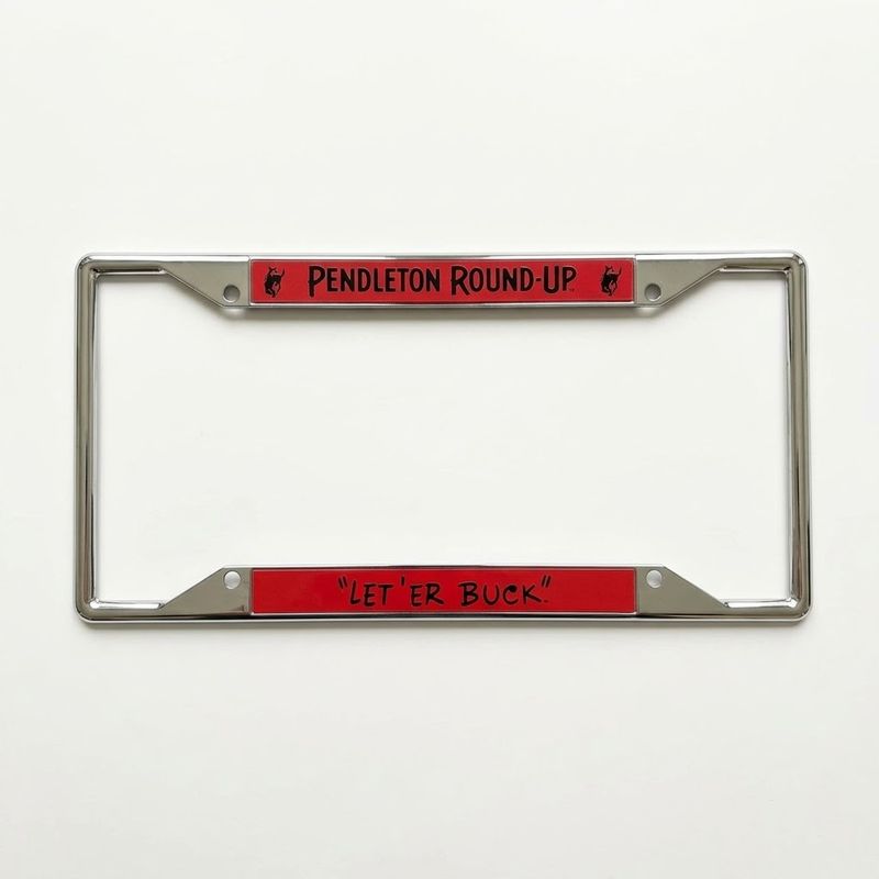 Pendleton Round-Up Metallic License Plate Frame