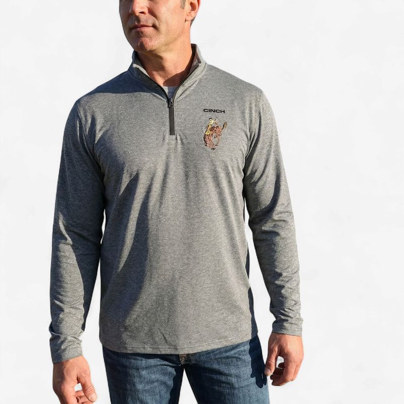 Men's Cinch Pendleton Round-Up 1/4 Zip Charcoal Grey Pullover