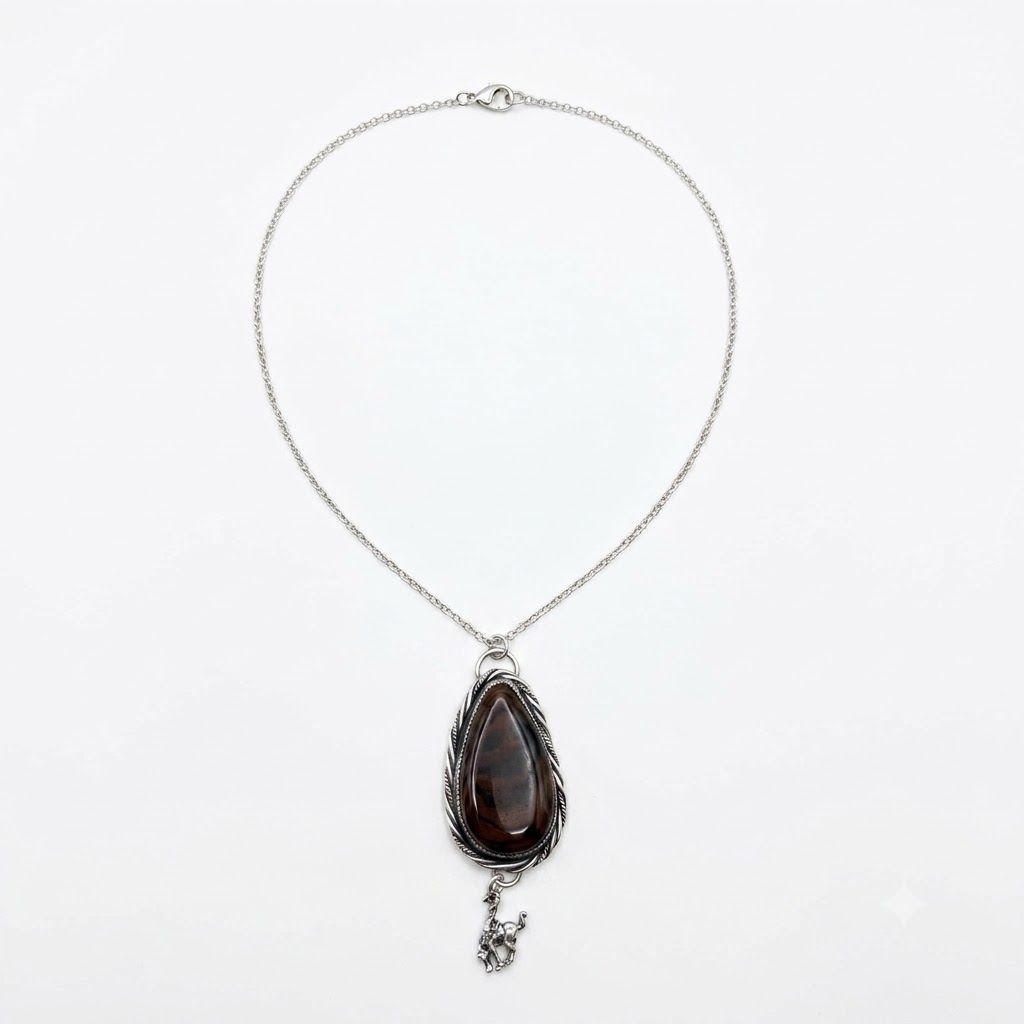 Pendleton Round-Up Biggs Flame Teardrop Necklace
