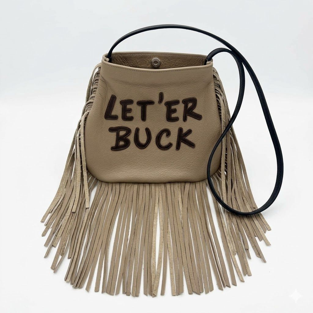 Pendleton Round-Up Tan Leather Let 'er Buck Purse