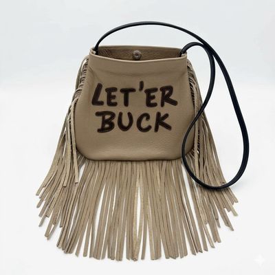 Pendleton Round-Up Tan Leather Let 'er Buck Purse