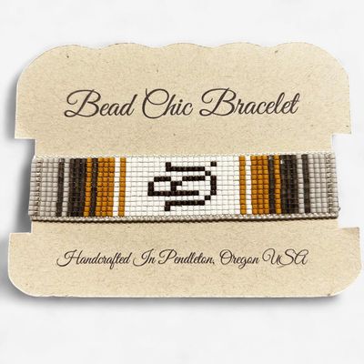 Pendleton Round-Up Gold RU Beaded Bracelet