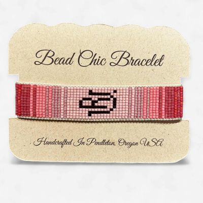 Pendleton Round-Up Pink RU Beaded Bracelet