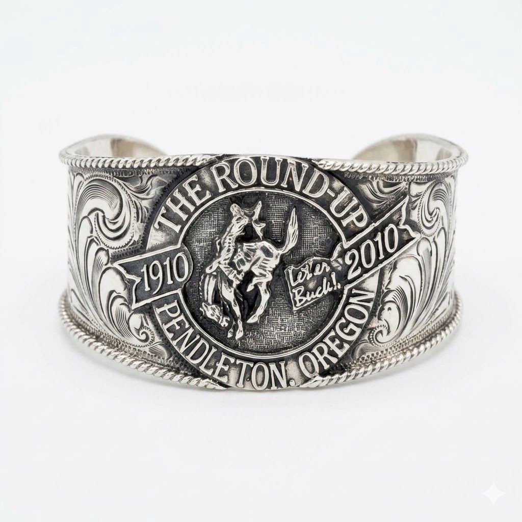 Pendleton Round-Up Vogt Silver Centennial Cuff