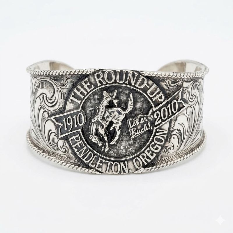 Pendleton Round-Up Vogt Silver Centennial Cuff
