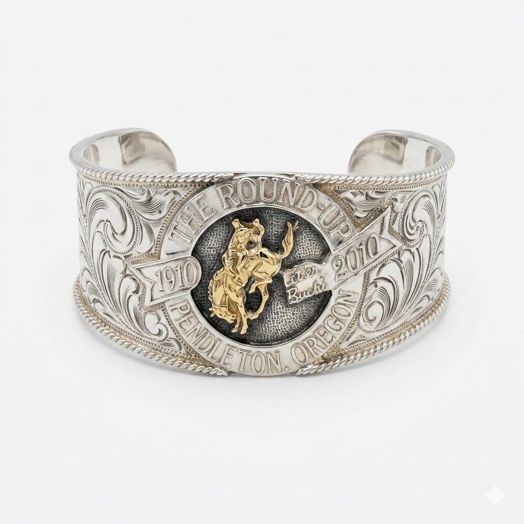 Pendleton Round-Up Vogt Gold and Silver Centennial Cuff