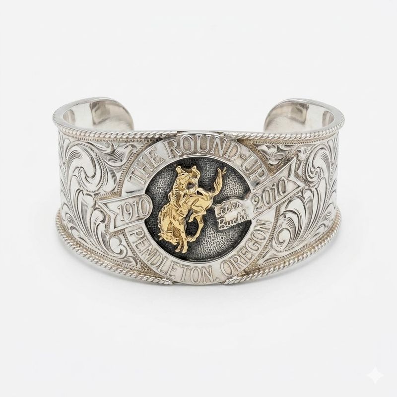 Pendleton Round-Up Vogt Gold and Silver Centennial Cuff
