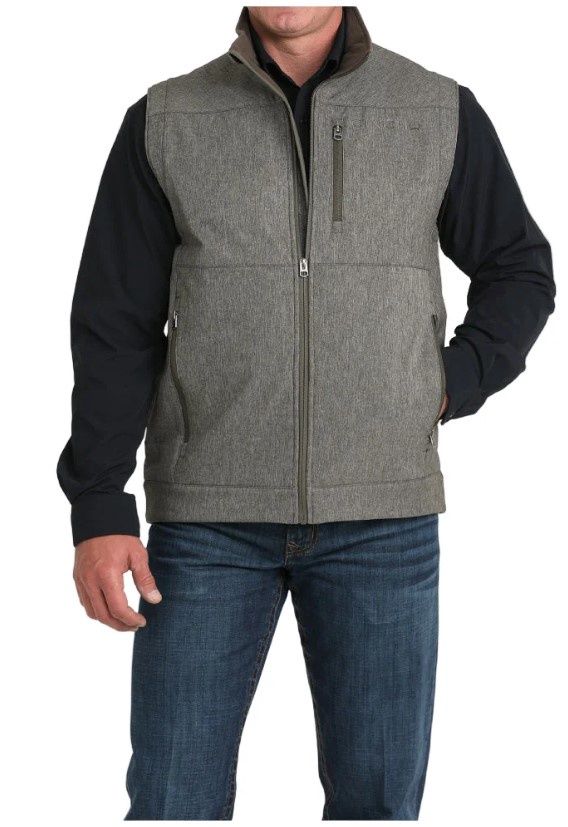 Men's Cinch Pendleton Round-Up Bonded Olive Conceal Carry Vest