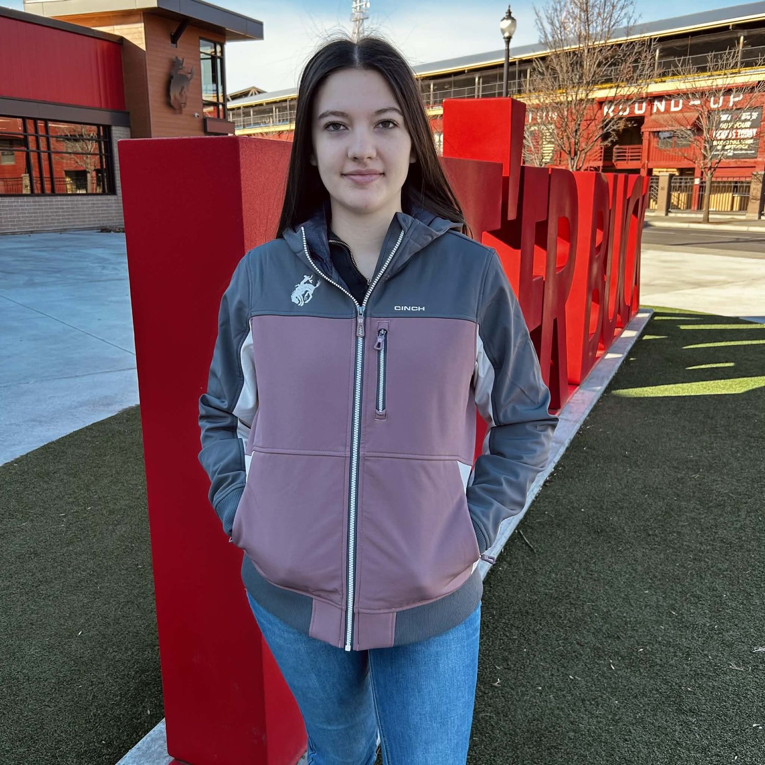 Ladies Cinch Pendleton Round-Up Mauve Bonded Jacket