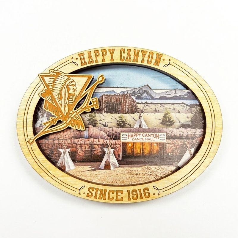 Happy Canyon Wooden 3D Magnet
