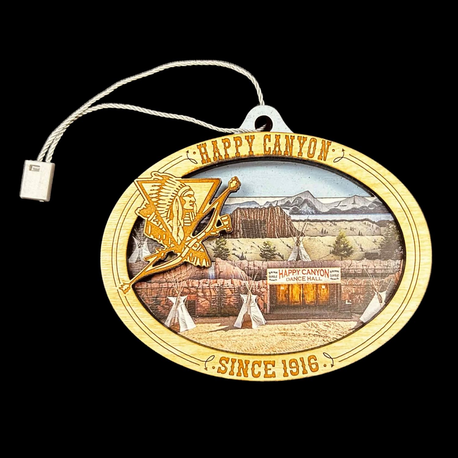 Happy Canyon Wooden 3D Ornament