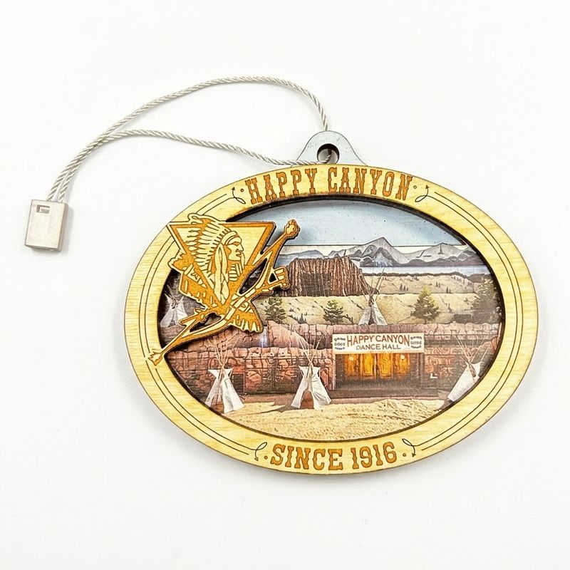 Happy Canyon Wooden 3D Ornament