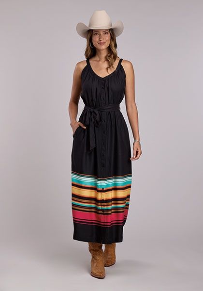 Ladies Stetson Pendleton Round-Up Stripe Border Dress