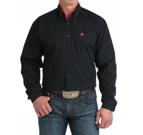 Men's Cinch Pendleton Round-Up Black Long Sleeve Button Up