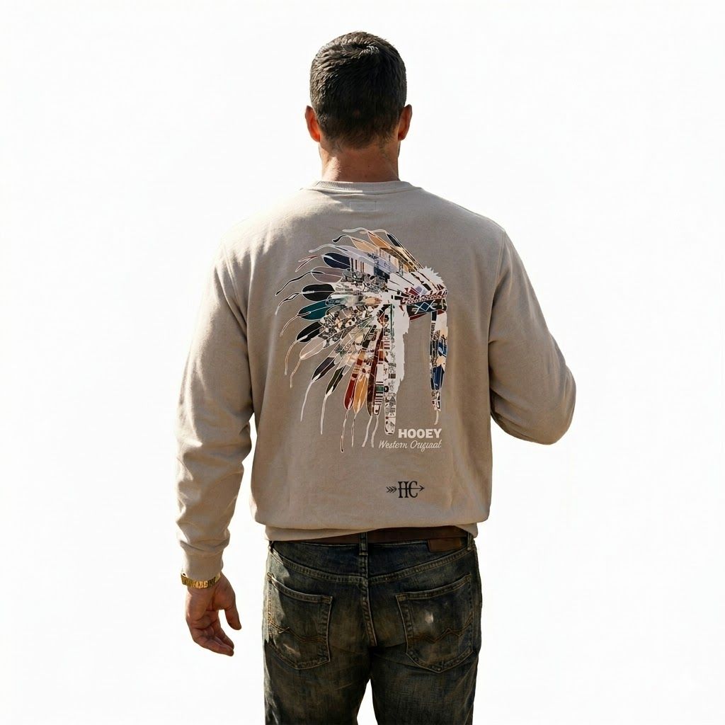 Men's Hooey Happy Canyon Pullover Crewneck, size: S