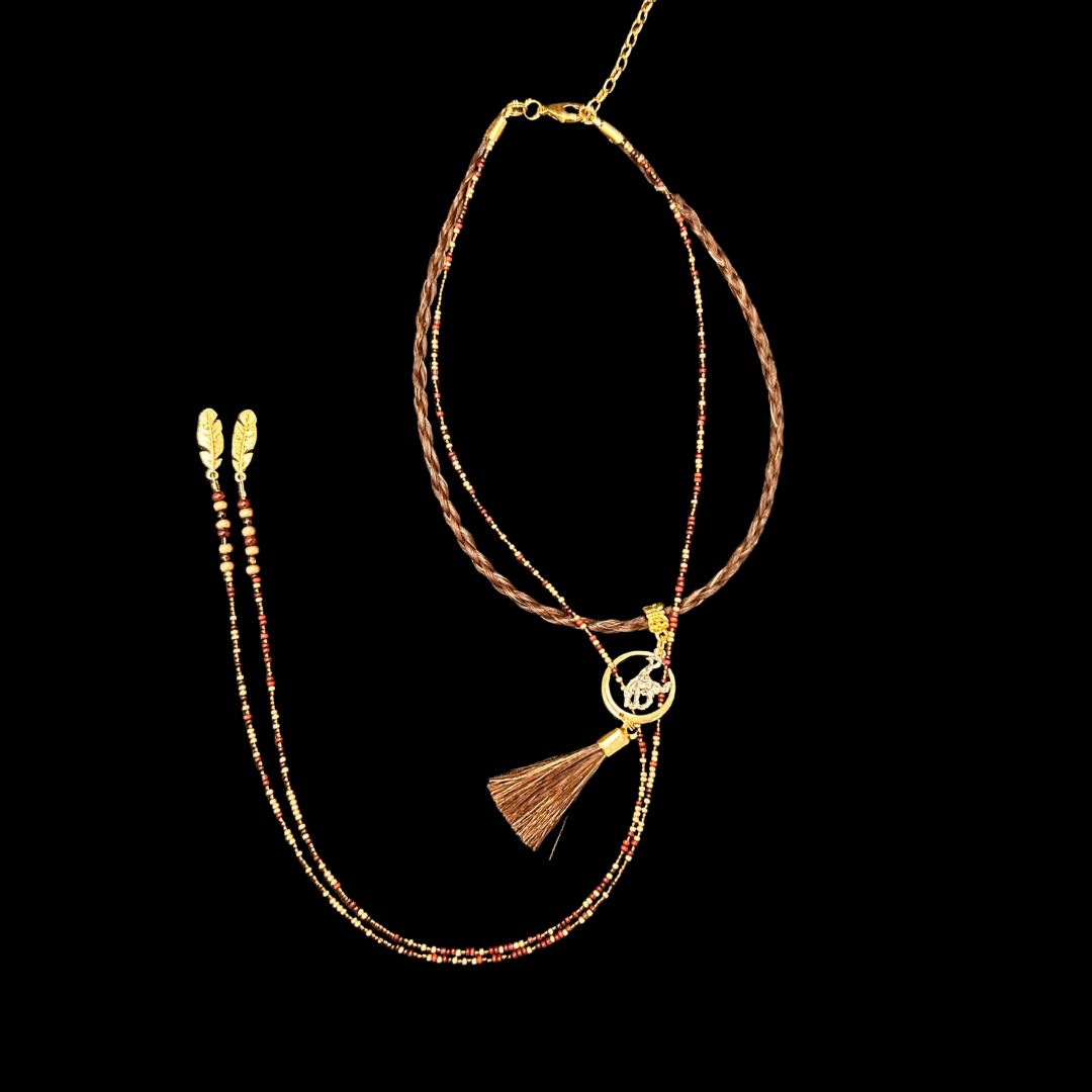 Pendleton Round-Up Lariat Horse Hair Necklace