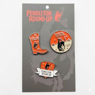 Pendleton Round-Up Lapel Pin Trio