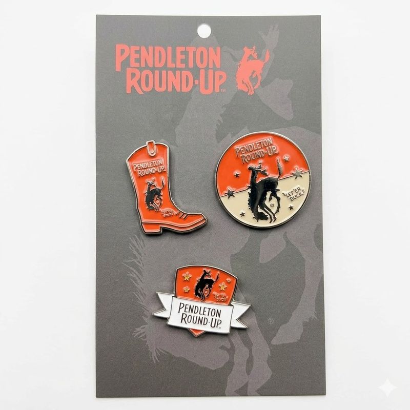 Pendleton Round-Up Lapel Pin Trio