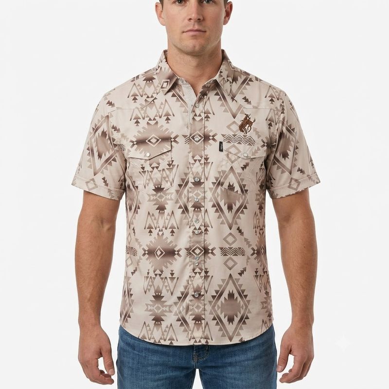Men's Hooey Pendleton Round-Up Aztec Short Sleeve Snap