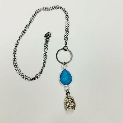 Happy Canyon Turquoise Circle Necklace