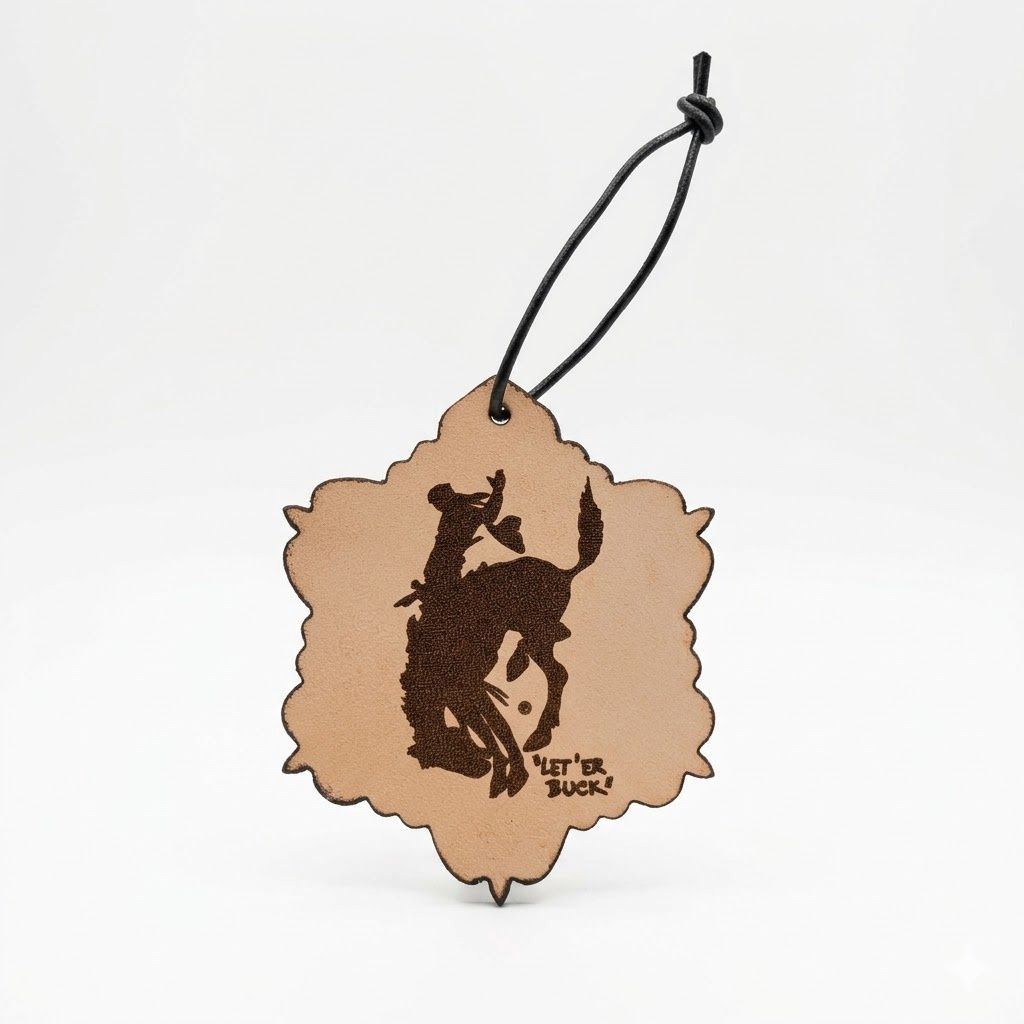Pendleton Round-Up Leather Ornament