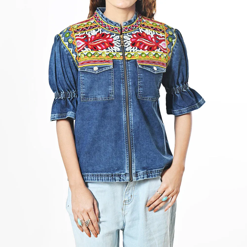 Ladies American Darling Pendleton Round-Up Embroidered Shirt Jacket, size: S