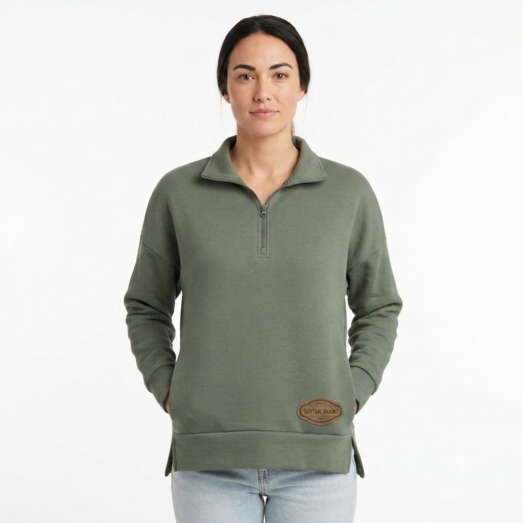 Ladies Pendleton Round-Up Green Cora 1/4 Zip