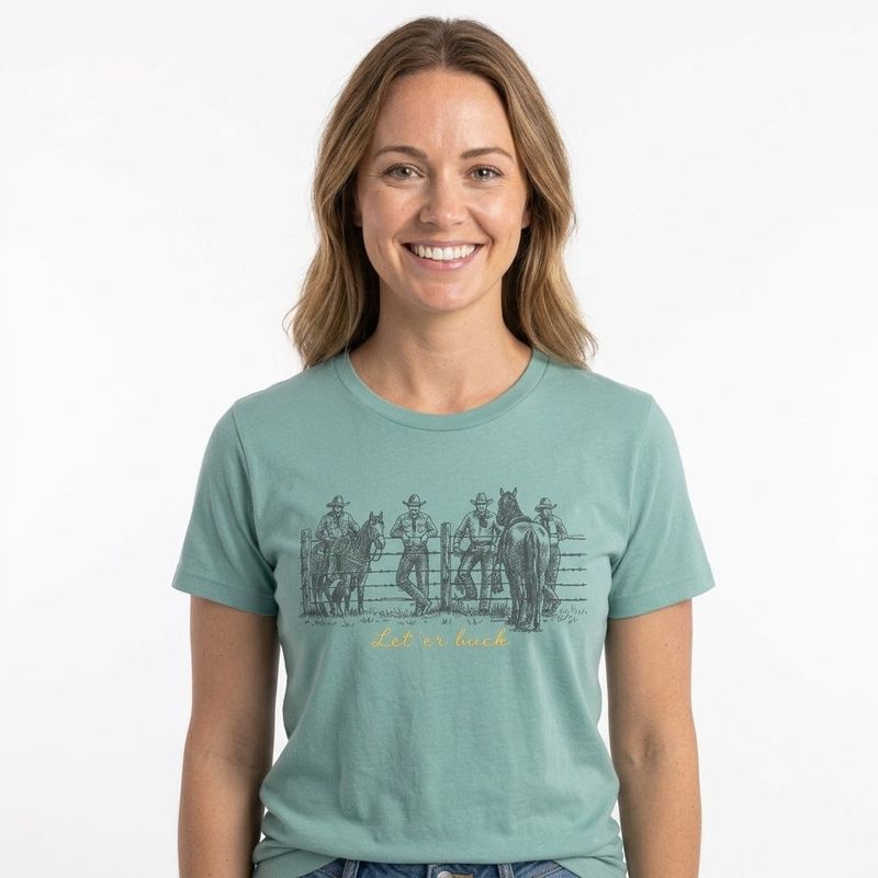 Ladies Pendleton Round-Up Cowboy Tee