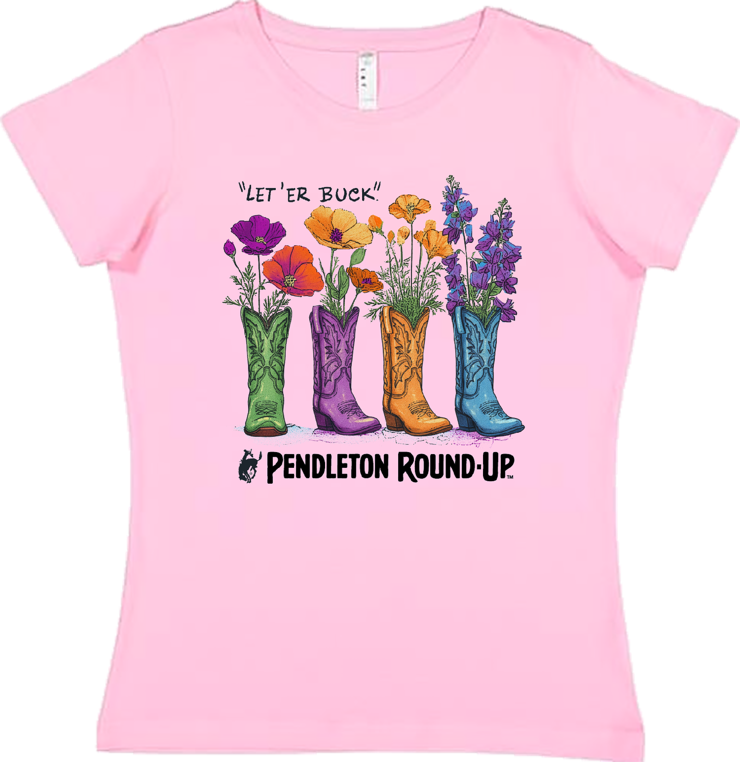 Ladies Pendleton Round-Up Floral Boot Tee
