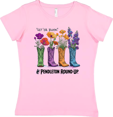 Ladies Pendleton Round-Up Floral Boot Tee