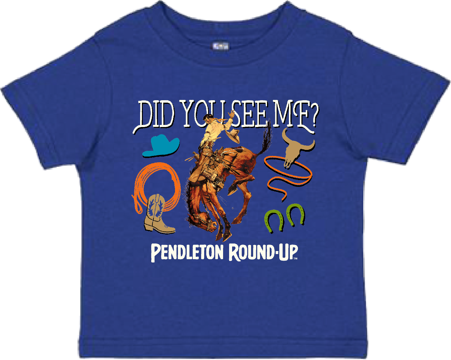 Toddler Pendleton Round-Up Did You See Me Tee