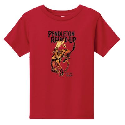 Toddler Pendleton Round-Up Red Full Color Bucking Horse Tee