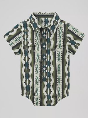 Infant Boys Pendleton Round-Up Boy Short Sleeve Checotah Onesie