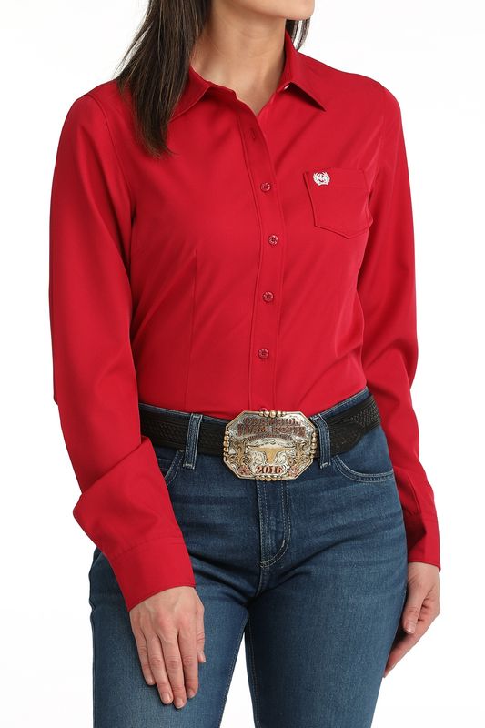 Ladies Cinch Pendleton Round-Up ArenaFlex Pink Long Sleeve Button Up
