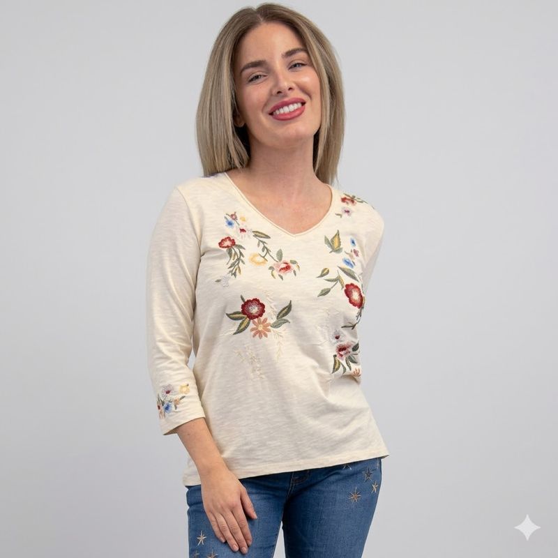 Ladies Caite Pendleton Round-Up Birch Greta Top