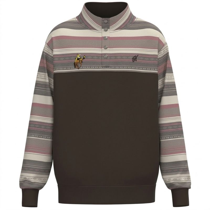 Men's Hooey Pendleton Round-Up Brown Stripe Stevie Hoodie