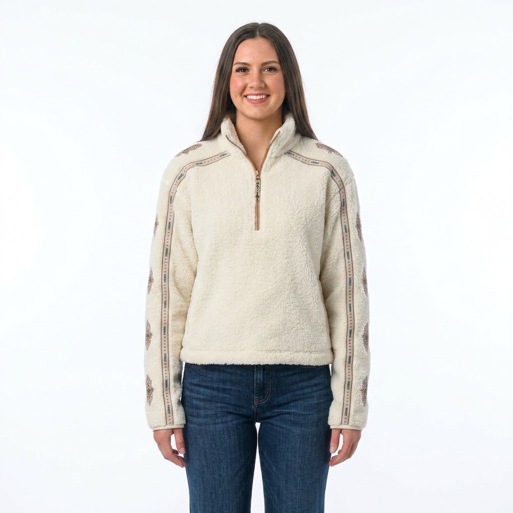 Ladies Hooey Pendleton Round-Up Mia Fleece Pullover