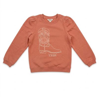 Youth Girls Wrangler Pendleton Round-Up Boot Crewneck