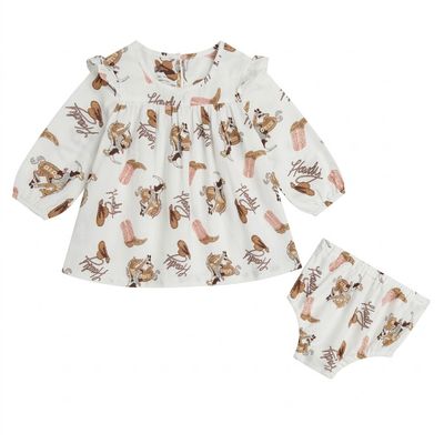 Infant Girls Wrangler Pendleton Round Up Cowboy Dress Set