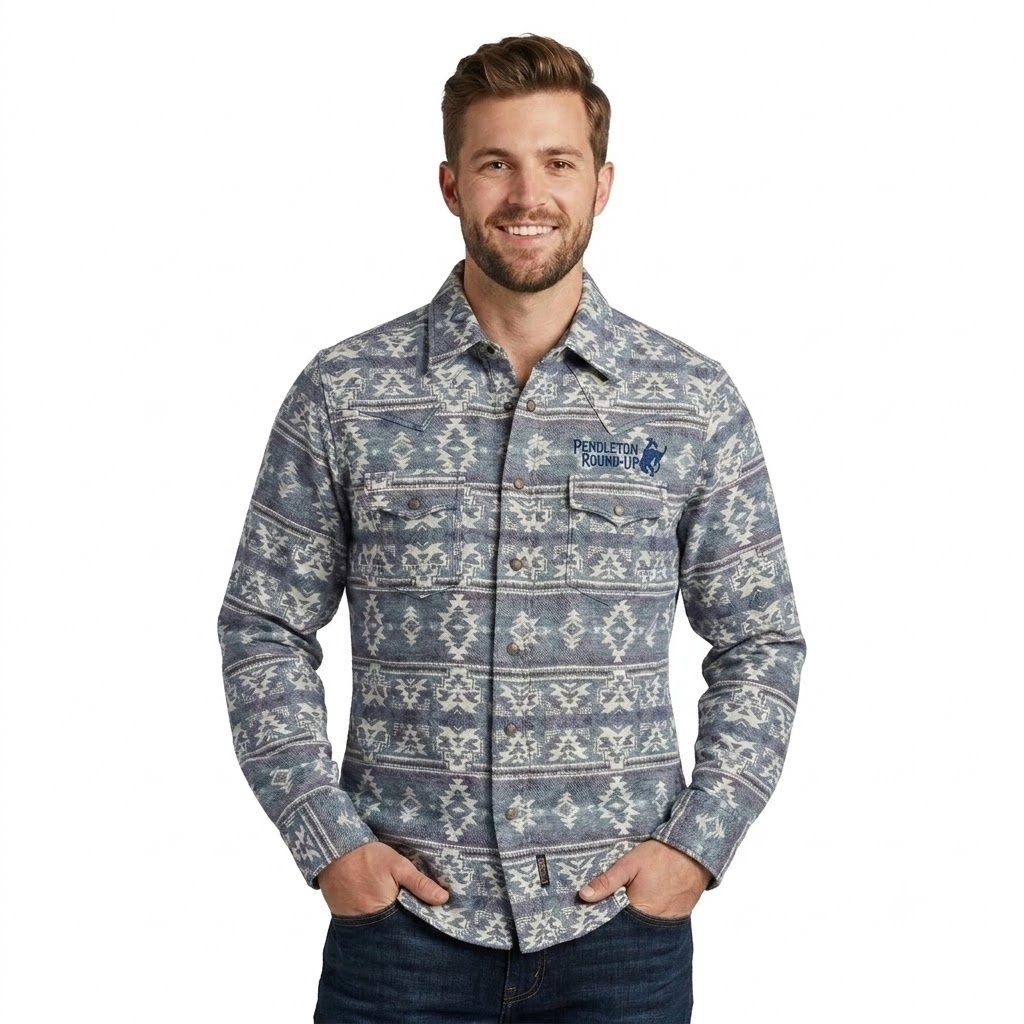 Men's Wrangler Retro Pendleton Round-Up Navy Aztec