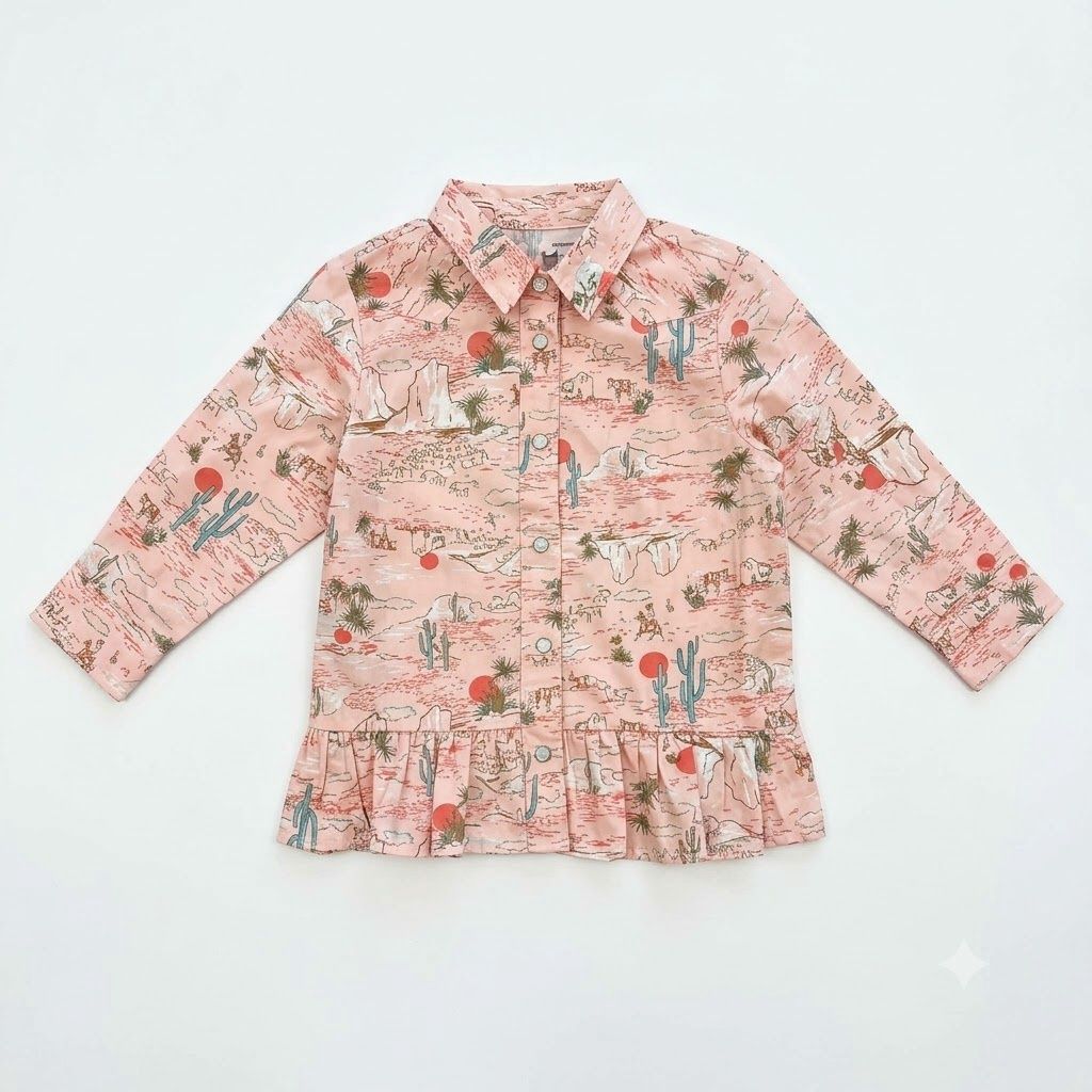 Toddler Girls Wrangler Pendleton Round-Up Pink Western Long Sleeve Snap