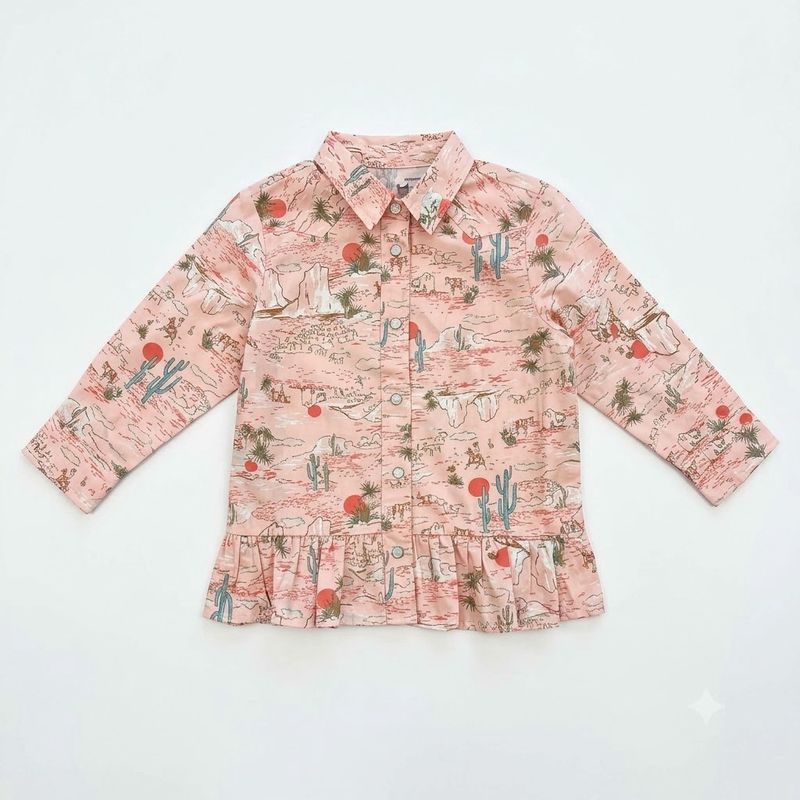 Toddler Girls Wrangler Pendleton Round-Up Pink Western Long Sleeve Snap