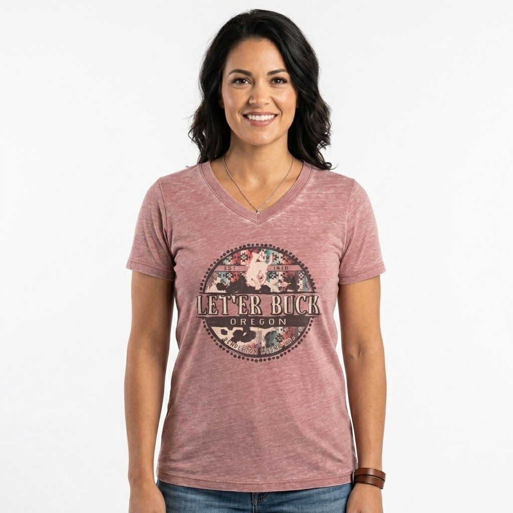Ladies Pendleton Round-Up Wippersnap Tee