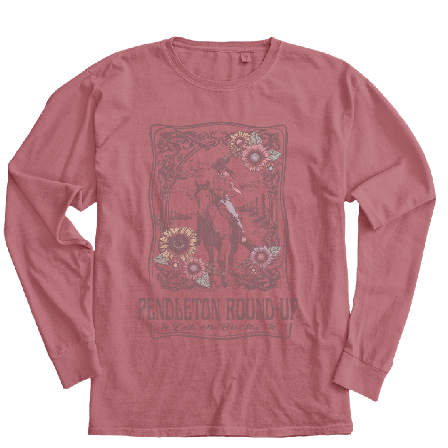 Pendleton Round-Up Dusty Rose Tipton Cowgirl Long Sleeve Tee