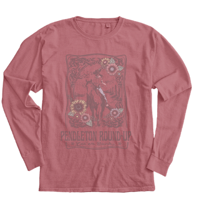 Pendleton Round-Up Dusty Rose Tipton Cowgirl Long Sleeve Tee