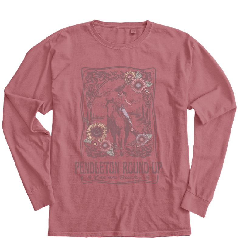 Pendleton Round-Up Dusty Rose Tipton Cowgirl Long Sleeve Tee